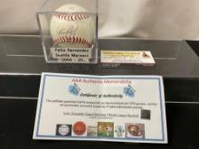 Handsigned Rawlings Baseball by Felix Hernandez in acrylic case, Seattle Mariners 2004-2019 w/ COA