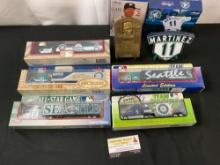 Vintage Seattle Mariners Collectibles, 1999-2003 Semi Truck Models, Edgar Martinez Plaques