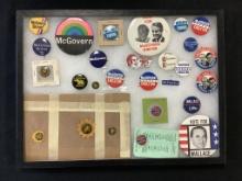 Display W/ Political Items - See Photos For Condition