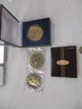 US Medal & 20 Gold Reproduction 1984 Abraham Lincoln, 1982 Washington A/D, Reproduction 1933 $20 Gol