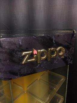 Vintage Zippo Lighter Electric Rotating Display Case