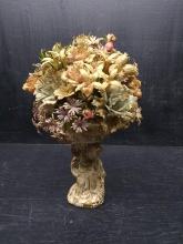 1963 Marco Cherub Vase with Plastic Flowers