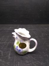 Hand painted Ceramic Rooster Creamer