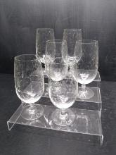 Collection 6 Crystal And Etched Stems