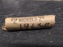 Coin-1963P Roll Nickels