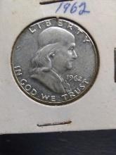 Coin-1962 Benjamin Franklin Half Dollar