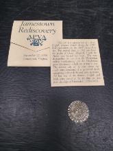 Jamestown Rediscovery Reproduction Silver English Sixpence