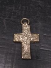 Religious Icon-800 Silver Crucifix Pendant 35.8 grams