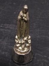 Religious Icon-Silver Tone Mother Mary Dashboard Statue