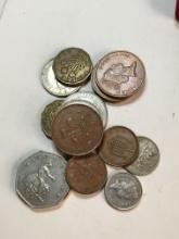 Foreign Coin Lot Nice Mix 15 Coins Vintage
