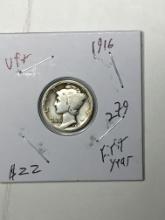 Mercury Dime 1916 First Year Better Date
