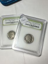Slabbed Buffalo Nickels Lot of 2
