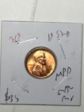 Lincoln Wheat Cent 1953 D M P D Mis Placed Mint Mark Gem