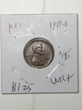 Lincoln Wheat Cent 1919 D High Grade Rare Date Wow Coin