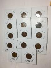 1936 D Wheat Pennies 14 Coins