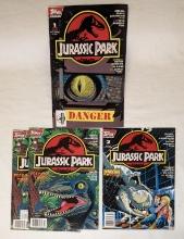 Four Topps Jurassic Park Comics #1-3