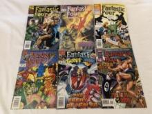 Five Marvel Fantastic Four & One Three Comics