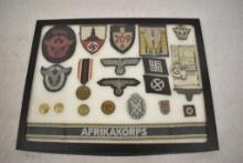 German Mixed WWII Patches, Badges, Buttons & More