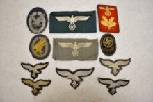 Eleven German WWII Mixed Patches