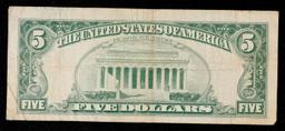 1963 $5 Red Seal United States Note Grades vf, very fine