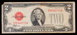 1928D $2 Red Seal United States Note Grades vf details