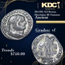 284-305 AD Roman Diocletian BI Nummus Ancient Grades vf