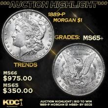 ***Auction Highlight*** 1888-p Morgan Dollar $1 Graded ms65+ By SEGS (fc)
