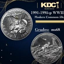 1991-1995-p WWII Modern Commem Half Dollar 50c Grades GEM+++ Unc