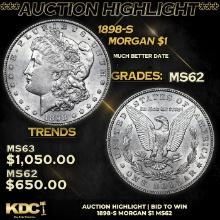 ***Auction Highlight*** 1898-s Morgan Dollar $1 Grades Select Unc (fc)