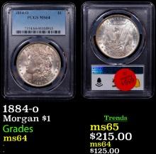 PCGS 1884-o Morgan Dollar $1 Graded ms64 By PCGS