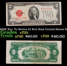 1928E Key To Series $2 Red Seal United States Note Grades vf++