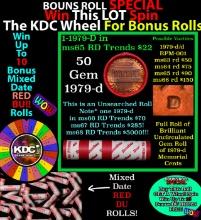 INSANITY The CRAZY Penny Wheel 1000s won so far, WIN this 1979-d BU RED roll get 1-10 FREE Grades