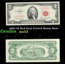 1963 $2 Red Seal United States Note Grades Select AU