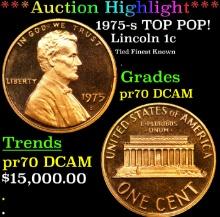 Proof ***Auction Highlight*** 1975-s Lincoln Cent TOP POP! 1c Graded pr69 dcam BY SEGS (fc)