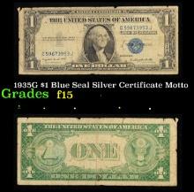 1935G $1 Blue Seal Silver Certificate Grades f+ Motto