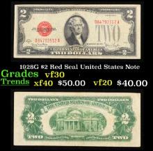 1928G $2 Red Seal United States Note Grades vf++