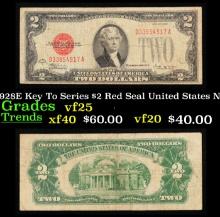 1928E Key To Series $2 Red Seal United States Note Grades vf+