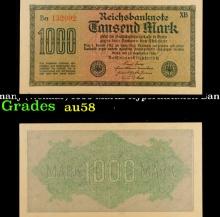 1922 Germany (Weimar) 1000 Marks Hyperinflation Banknote P# 76 Grades Choice AU/BU Slider