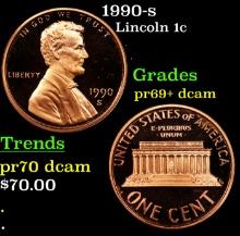 Proof 1990-s Lincoln Cent 1c Grades GEM++ Proof Deep Cameo