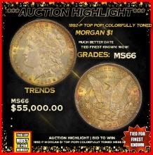 ***Major Highlight*** 1892-p Morgan Dollar TOP POP! Colorfully Toned $1 ms66 SEGS (fc)