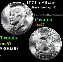 1971-s Silver Eisenhower Dollar 1 Graded ms67 BY SEGS