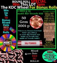 INSANITY The CRAZY Penny Wheel 1000s won so far, WIN this 2001-p BU RED roll get 1-10 FREE