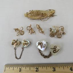 Antique Monogram and Other Jewelry