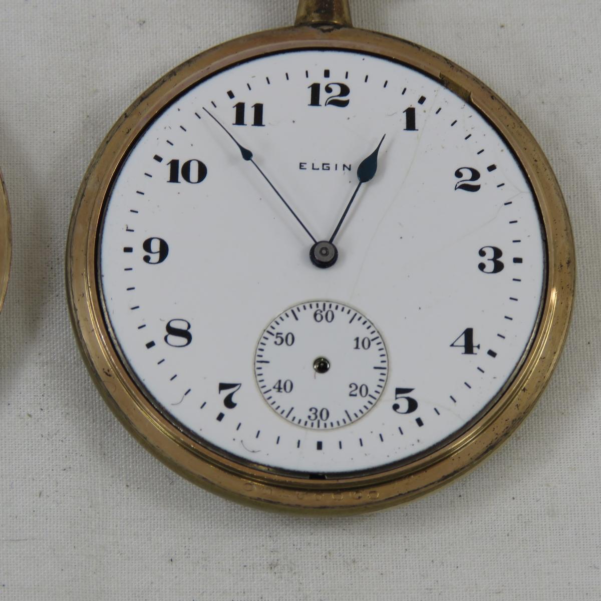 1920 & 1926 Elgin Open Face Pocket Watches
