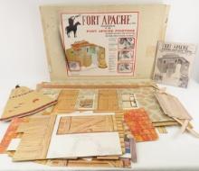 Marx Fort Apache with Teepee Playset in Box