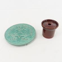 Red Wing Centennial 1958 trivet & sewer pipe piece