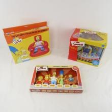 3 Simpsons collectibles NIB Bendables, Chair