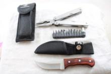 Winchester Multi Tool & Fixed Blade Knife w/sheath