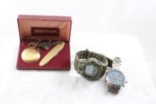 Armitron Pocket Watch/Knife, 2 Wristwatches