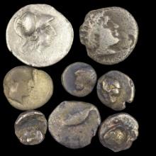 Lot of 8 unattributed Ancient Greece silver coins